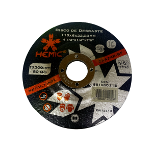 Disco desbaste metal 4.5 hemic