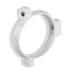 Abrazadera canaleta tubo bajada blanco 75MM